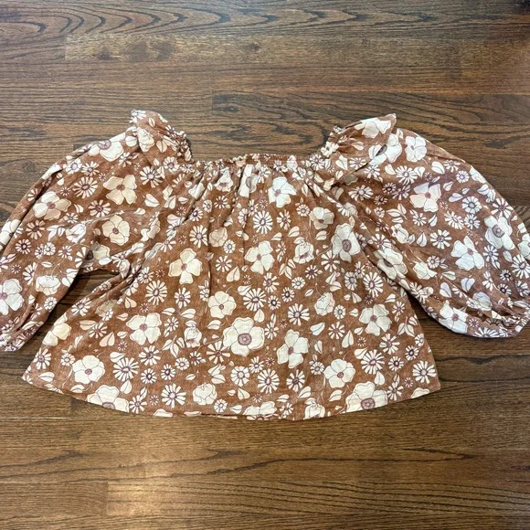 Free People Miss Daisy Ruffled Long Sleeve Boho Top Spring Summer - Picture 10 of 10